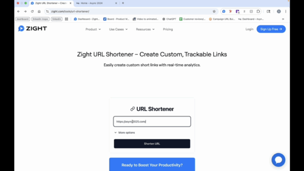 Paste the URL you wish to customize and track.