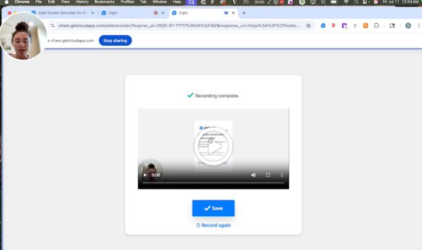 Review and save the video